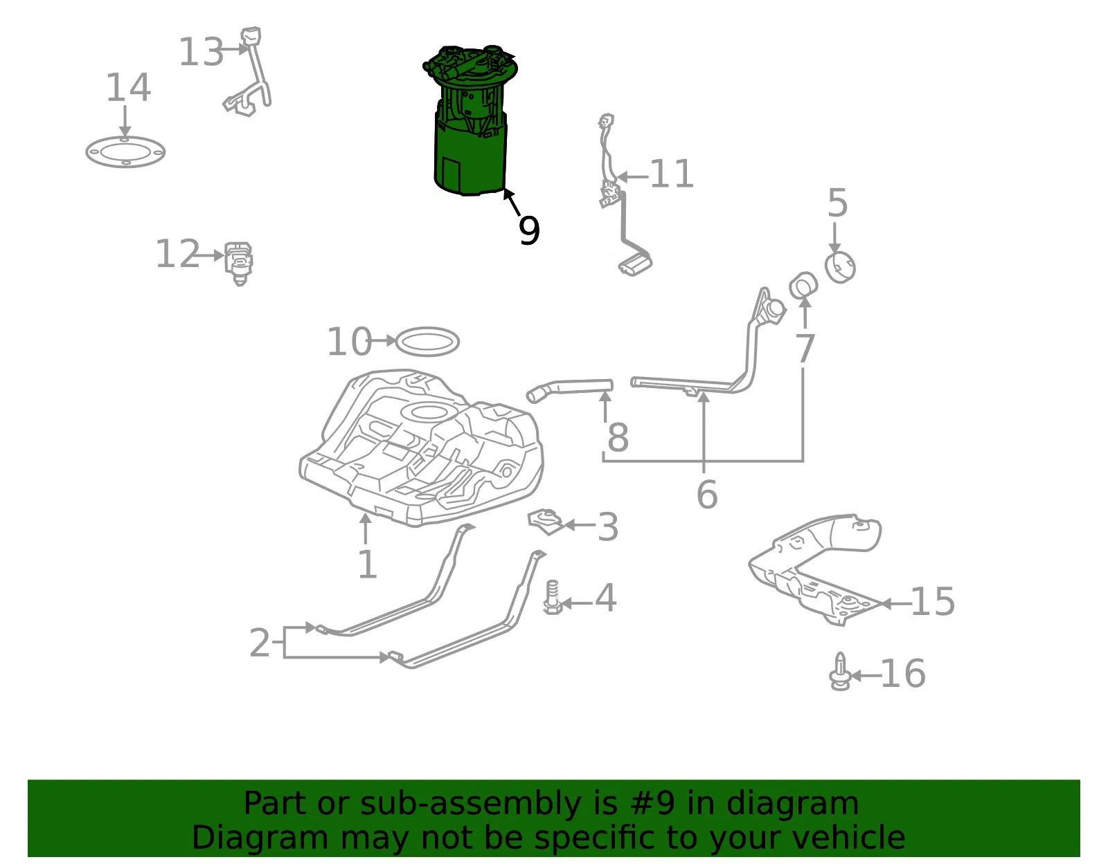 Fuel Pump Module without Fuel Level Sensor - GM (23120347)