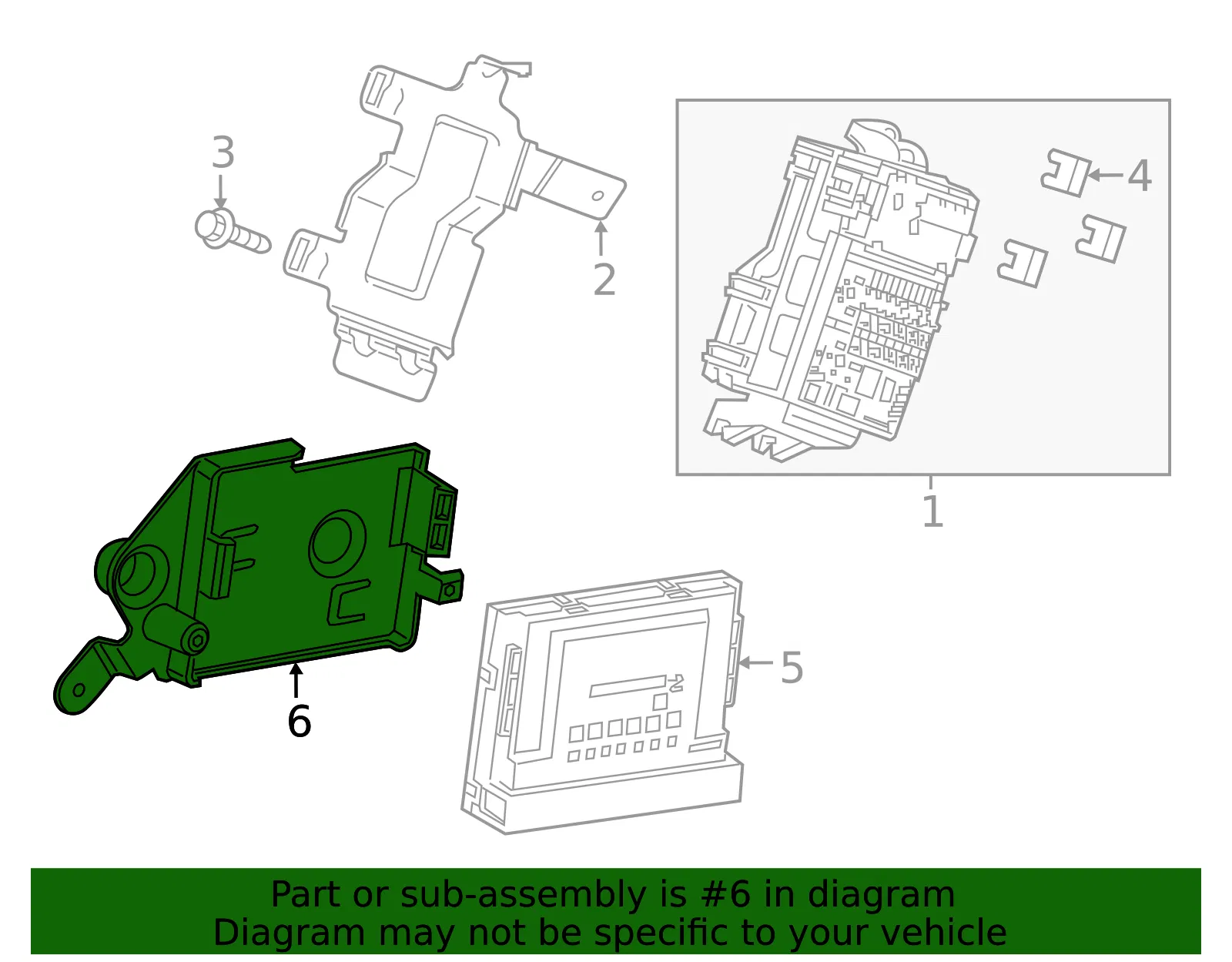 Body Control Module Bracket - GM (23121764)