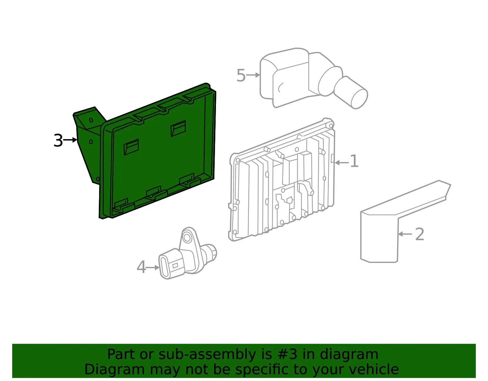 Engine Control Module Bracket - ACDelco (23121794)