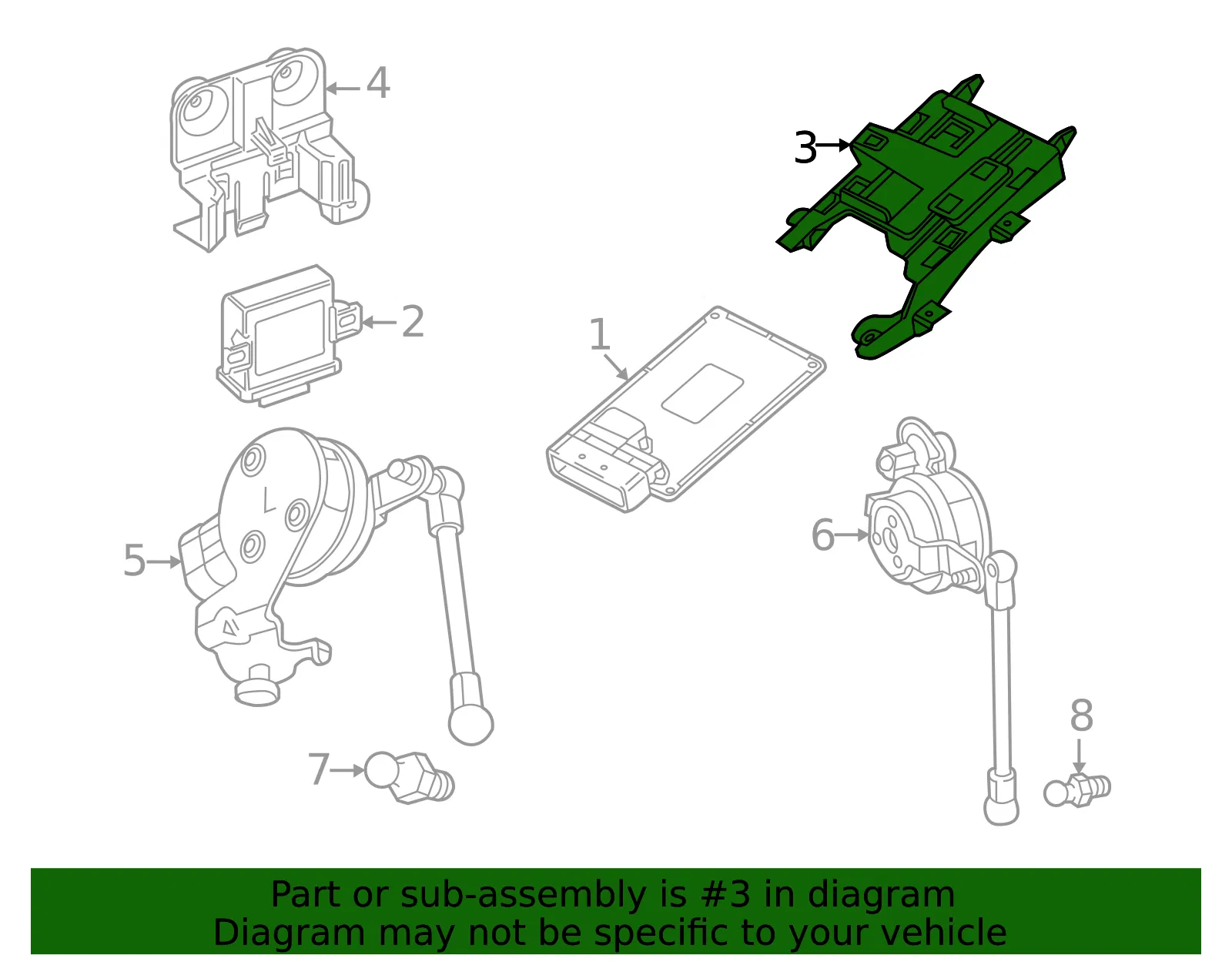 Chassis Control Module Bracket - GM (23154303)