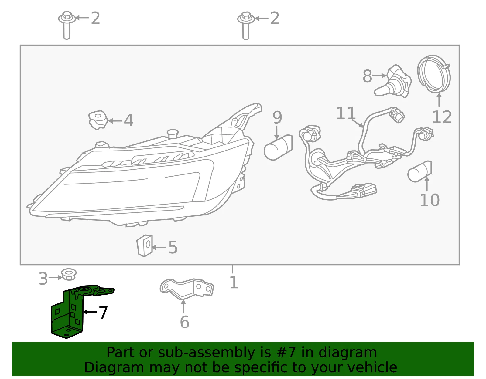 Driver Side Headlamp Bracket - GM (23164206)