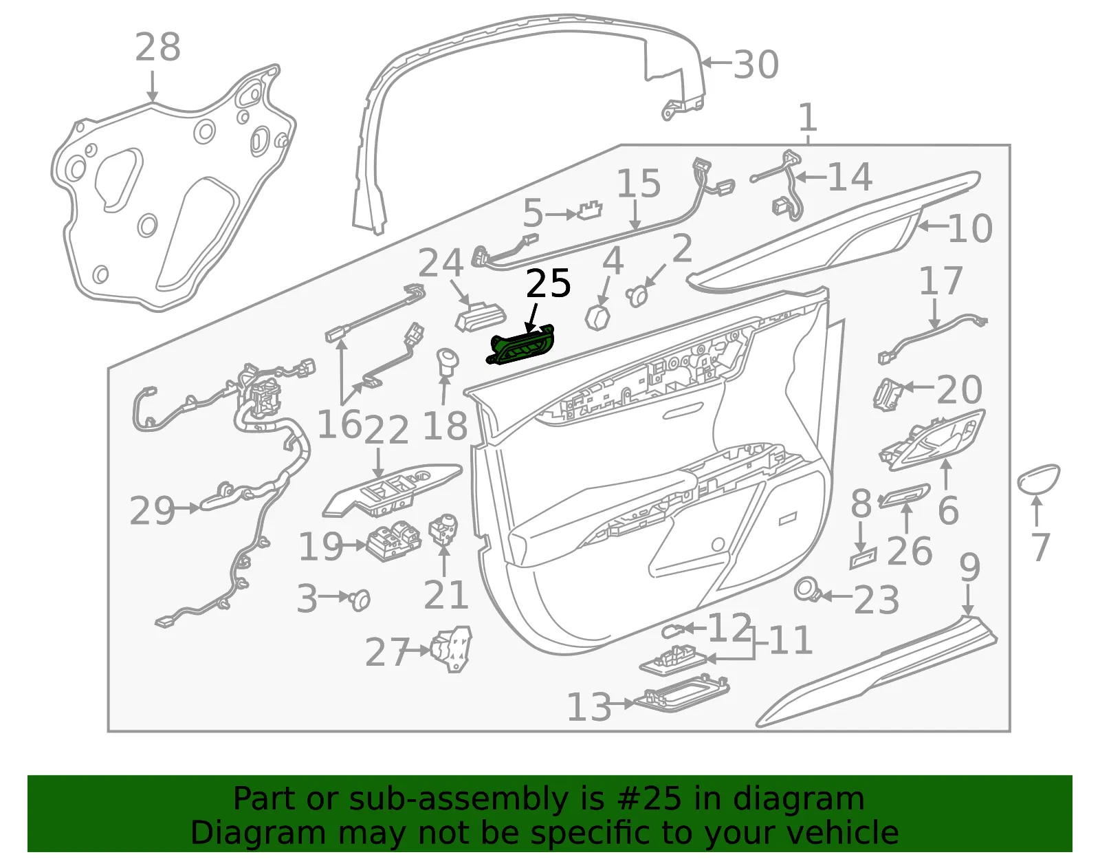 Memory Switch Bracket - Passenger Side (RH) - GM (23174300)