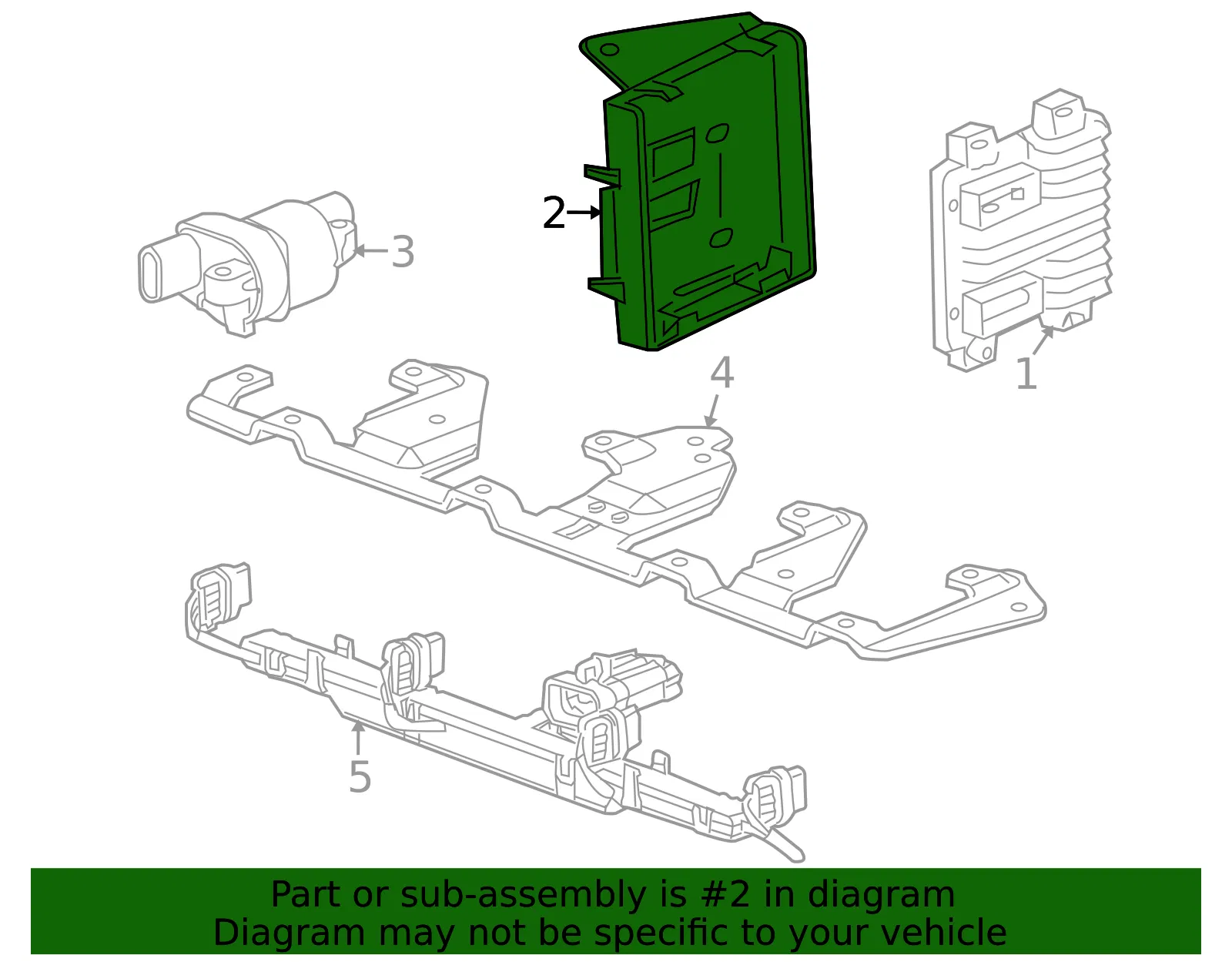 Engine Control Module Bracket - ACDelco (23213449)