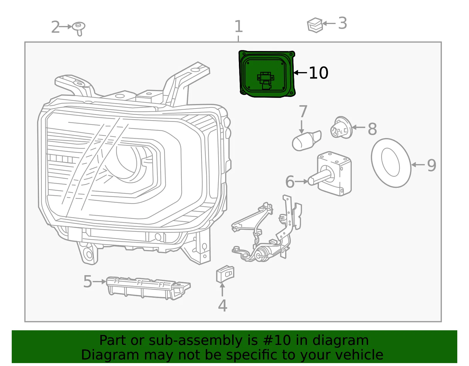Head Lamp Control Module - GM (23219989)