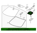 Jet Black Windshield Multi-Function Sensor Mount Bracket Cover - GM (23242807)