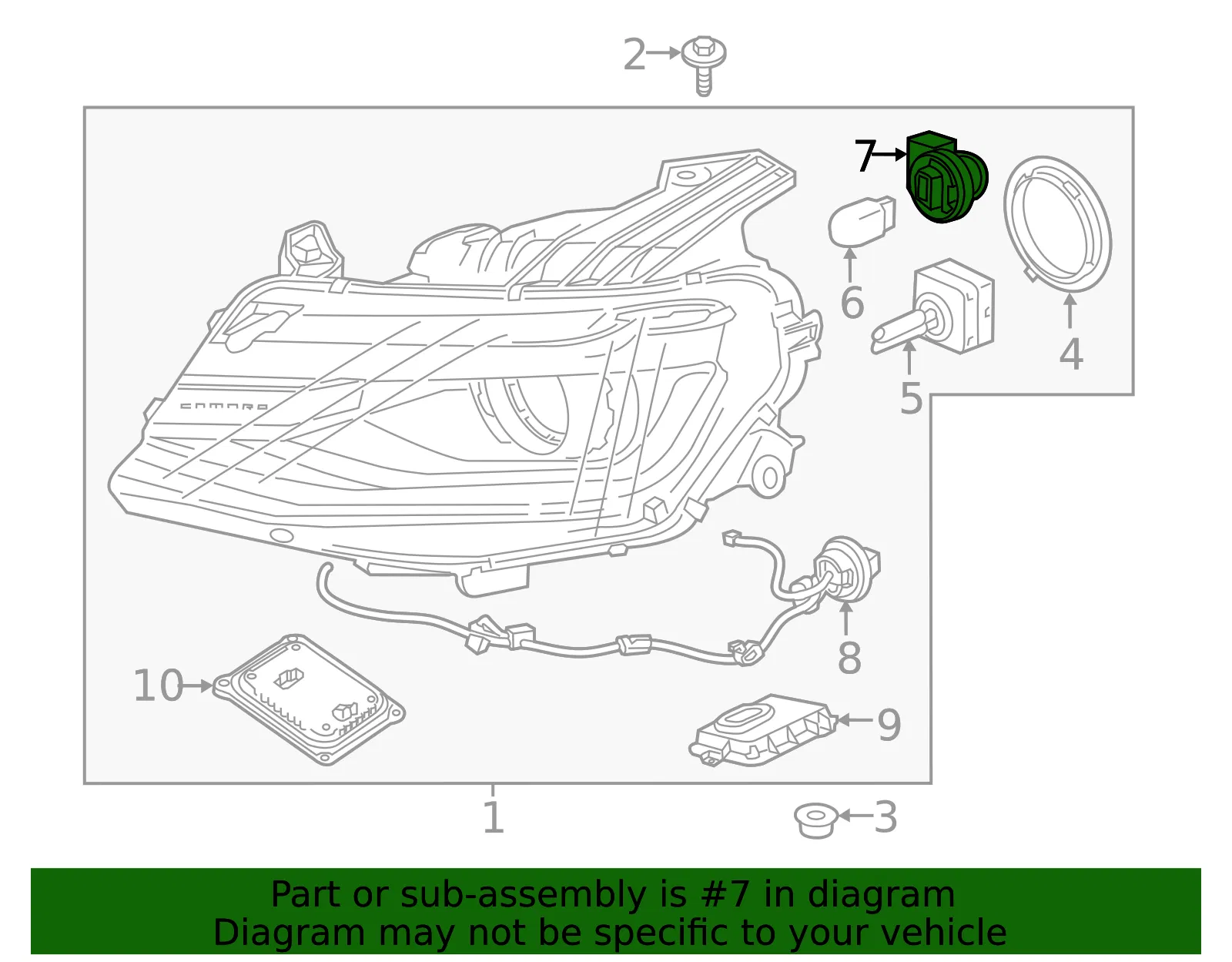 Headlamp Socket - GM (23255094)
