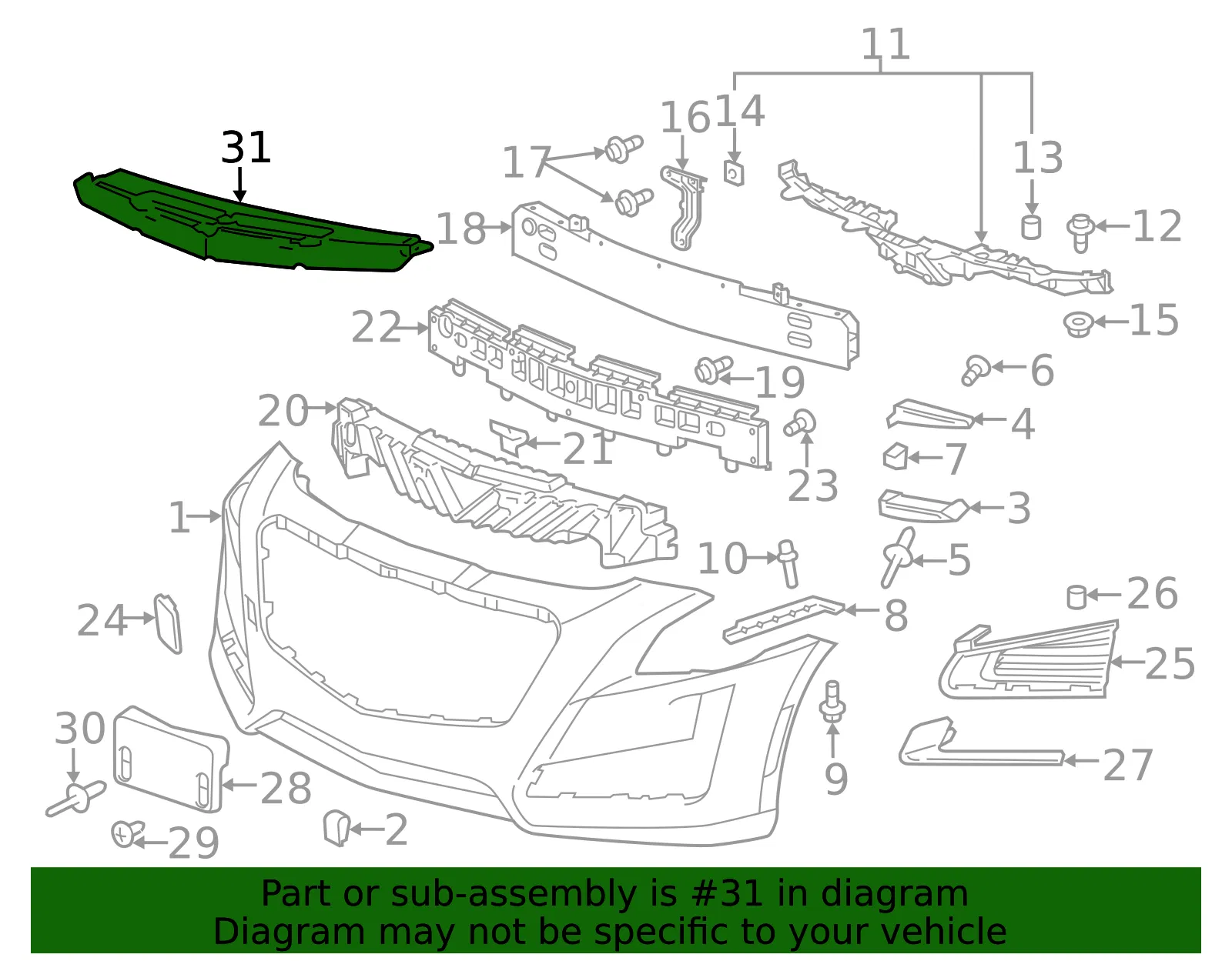 Driver Side Accessory Switch Panel - GM (23257496)