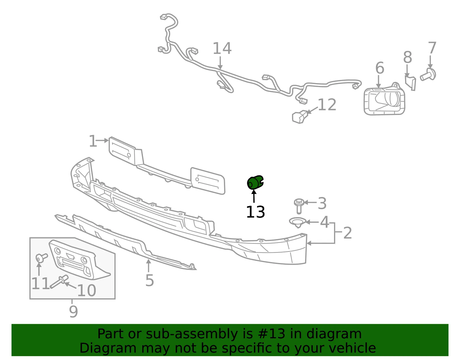 Park Sensor Bracket - GM (23276812)