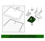 Jet Black Windshield Multi-Function Sensor Mount Bracket Cover - GM (23316899)