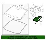 Jet Black Windshield Multi-Function Sensor Mount Bracket Cover - GM (23317412)