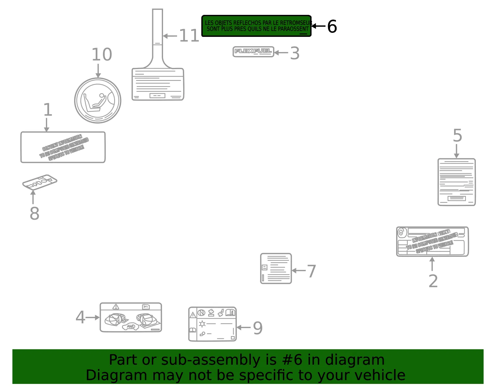 Fuse Box Label - GM (23323589)