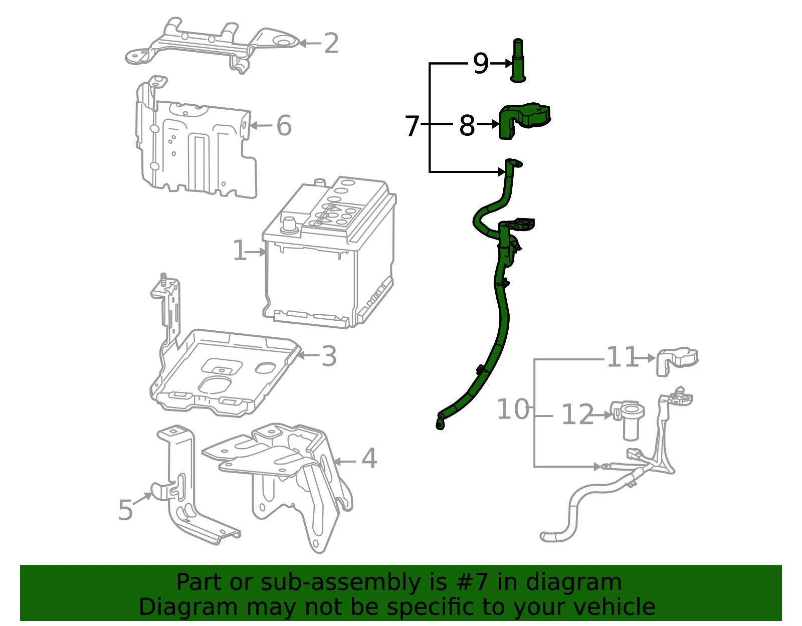 Positive Battery Cable - GM (23345595)