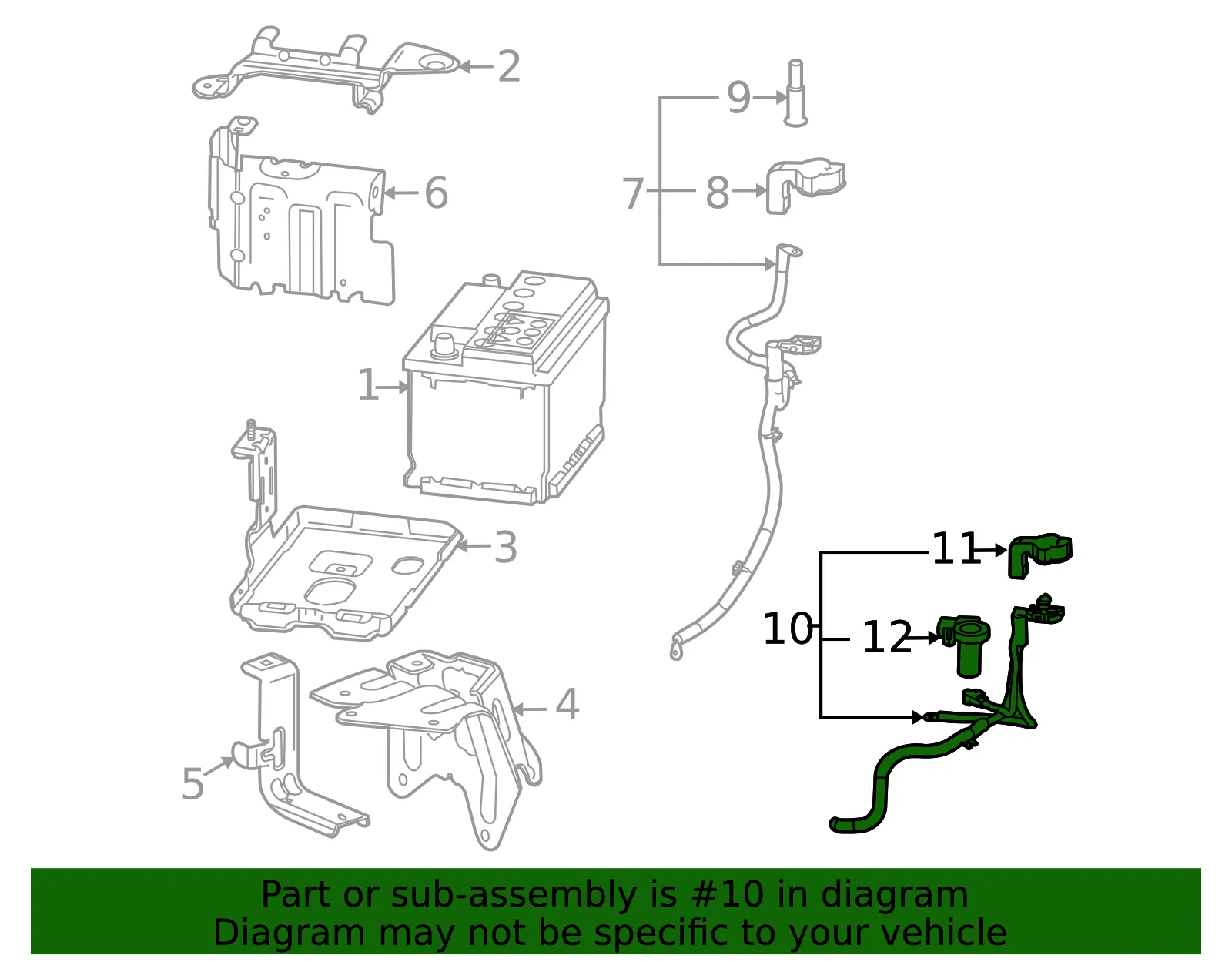 Negative Battery Cable - GM (23345596)