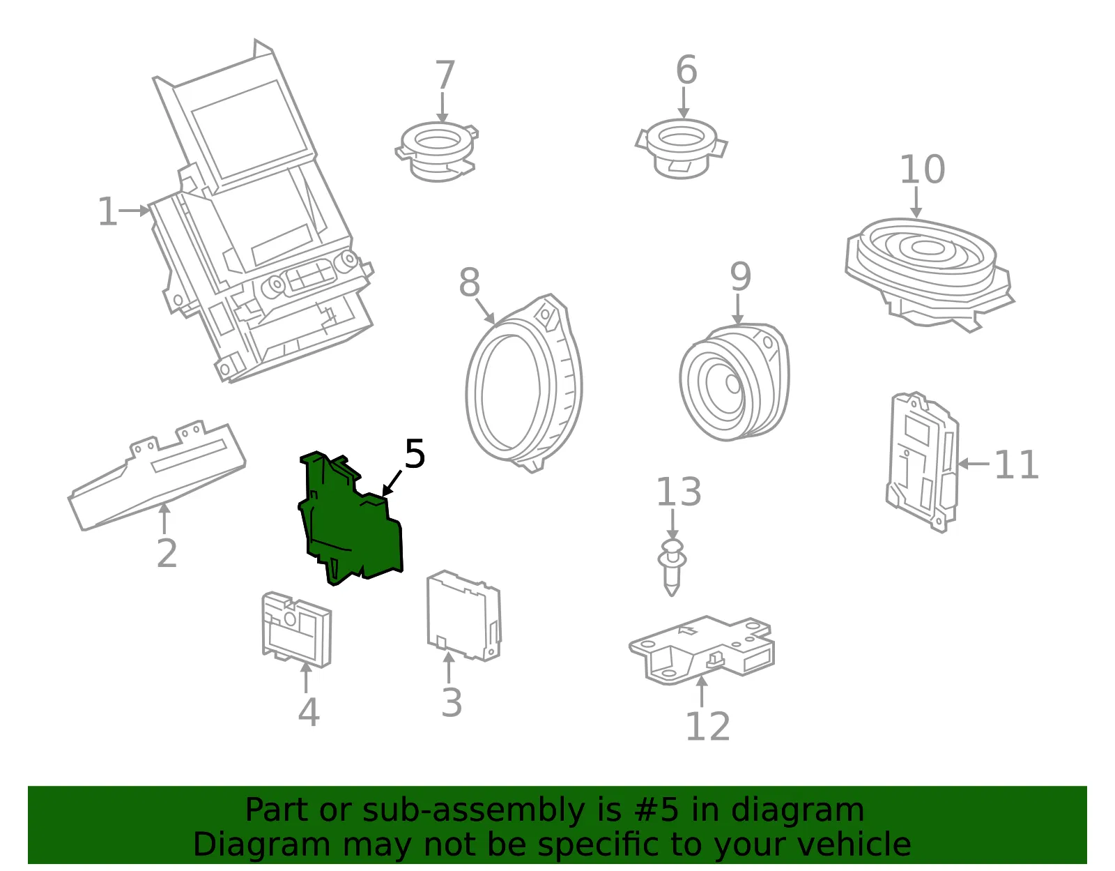 Human Machine Interface Control Module Bracket - GM (23395464)