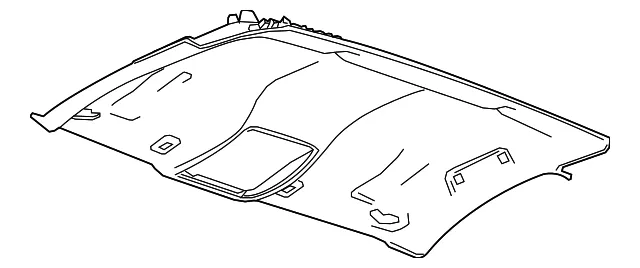 Light Ash Gray Headlining Trim Panel - GM (23413397)