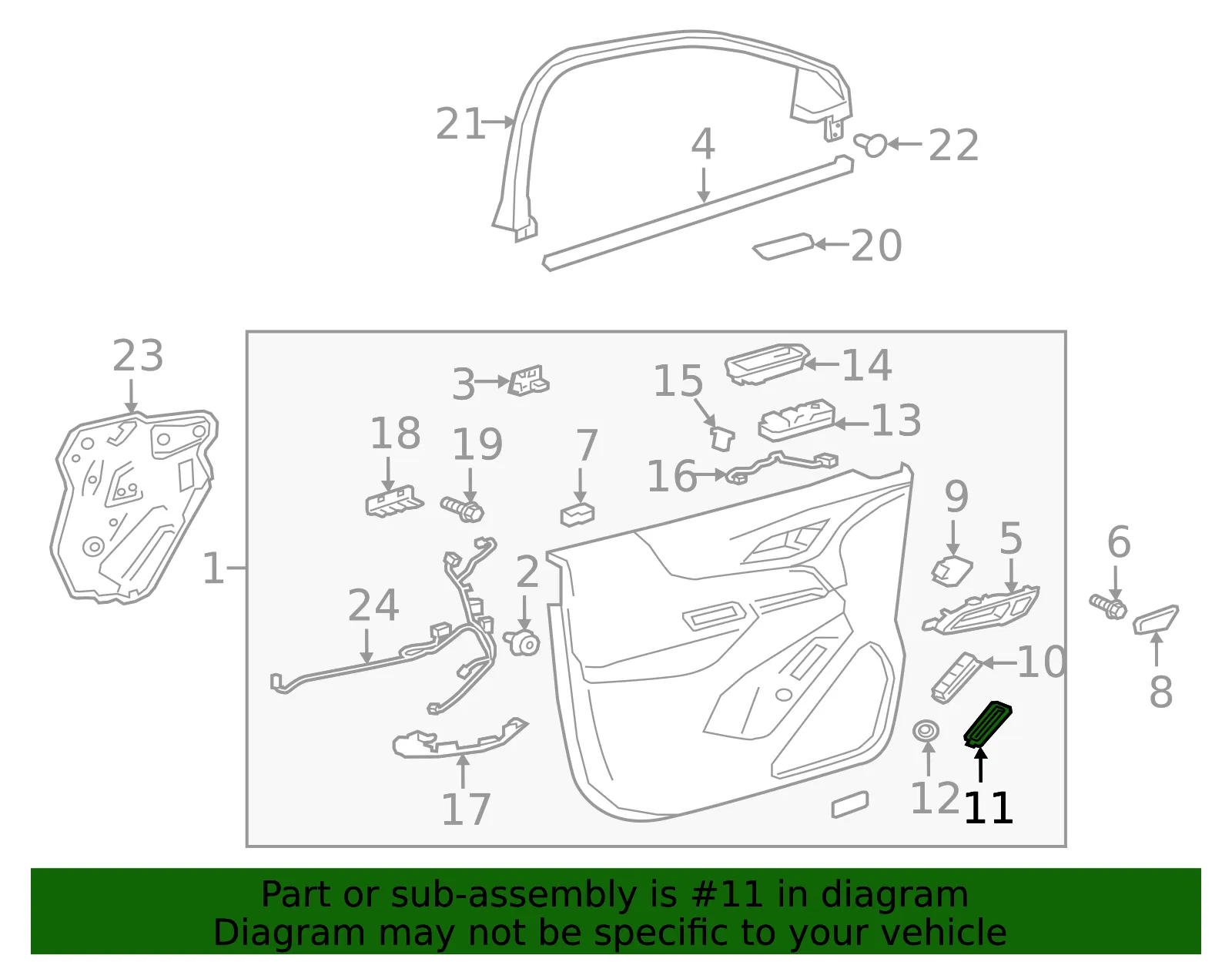Memory Switch Bracket - Driver's Side (LH) - GM (23420850)
