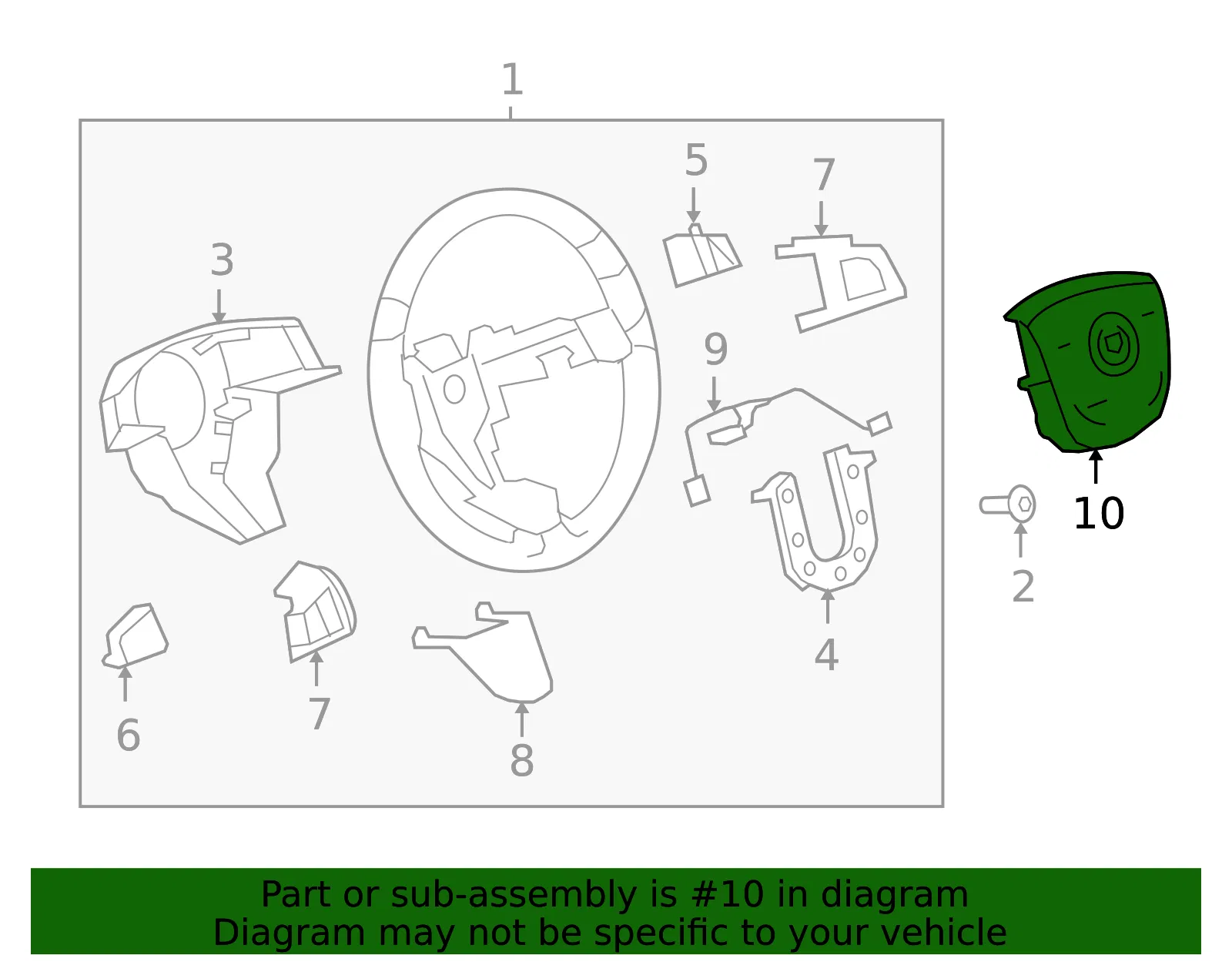 Driver Inflator Module - GM (23432192)
