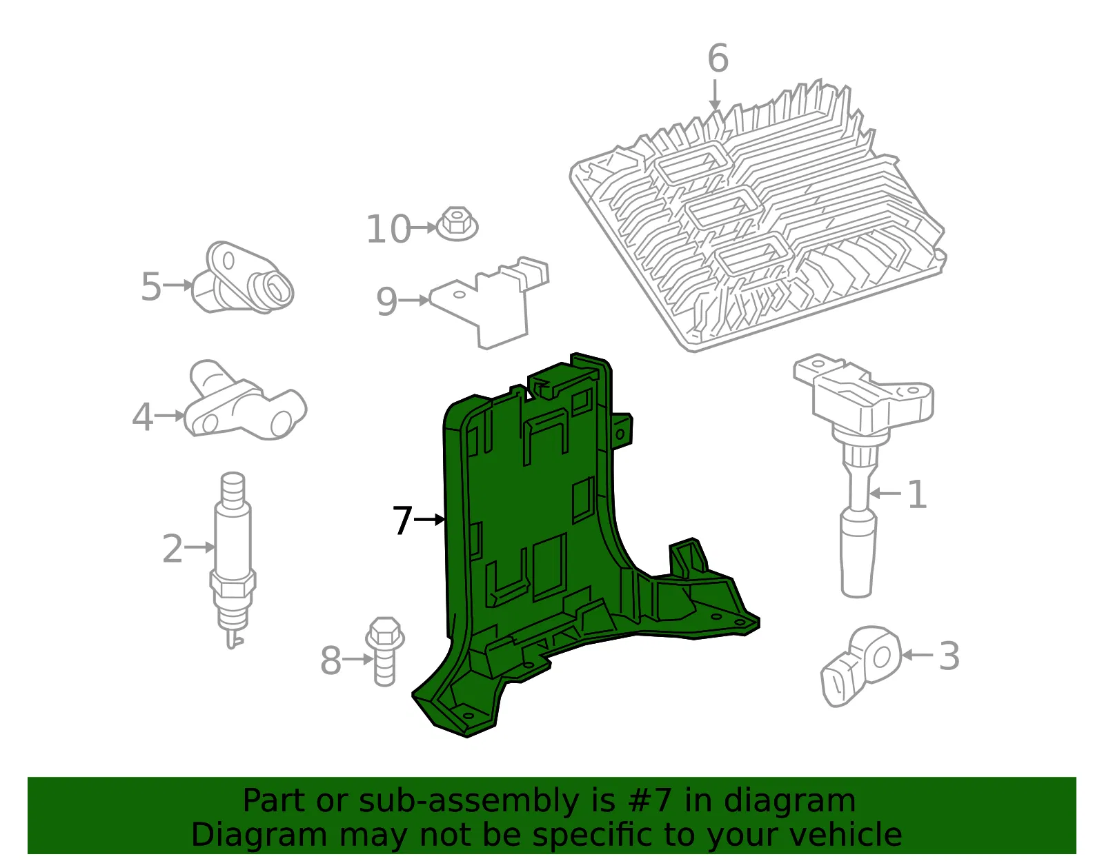 Engine Control Module Bracket - GM (23433363)