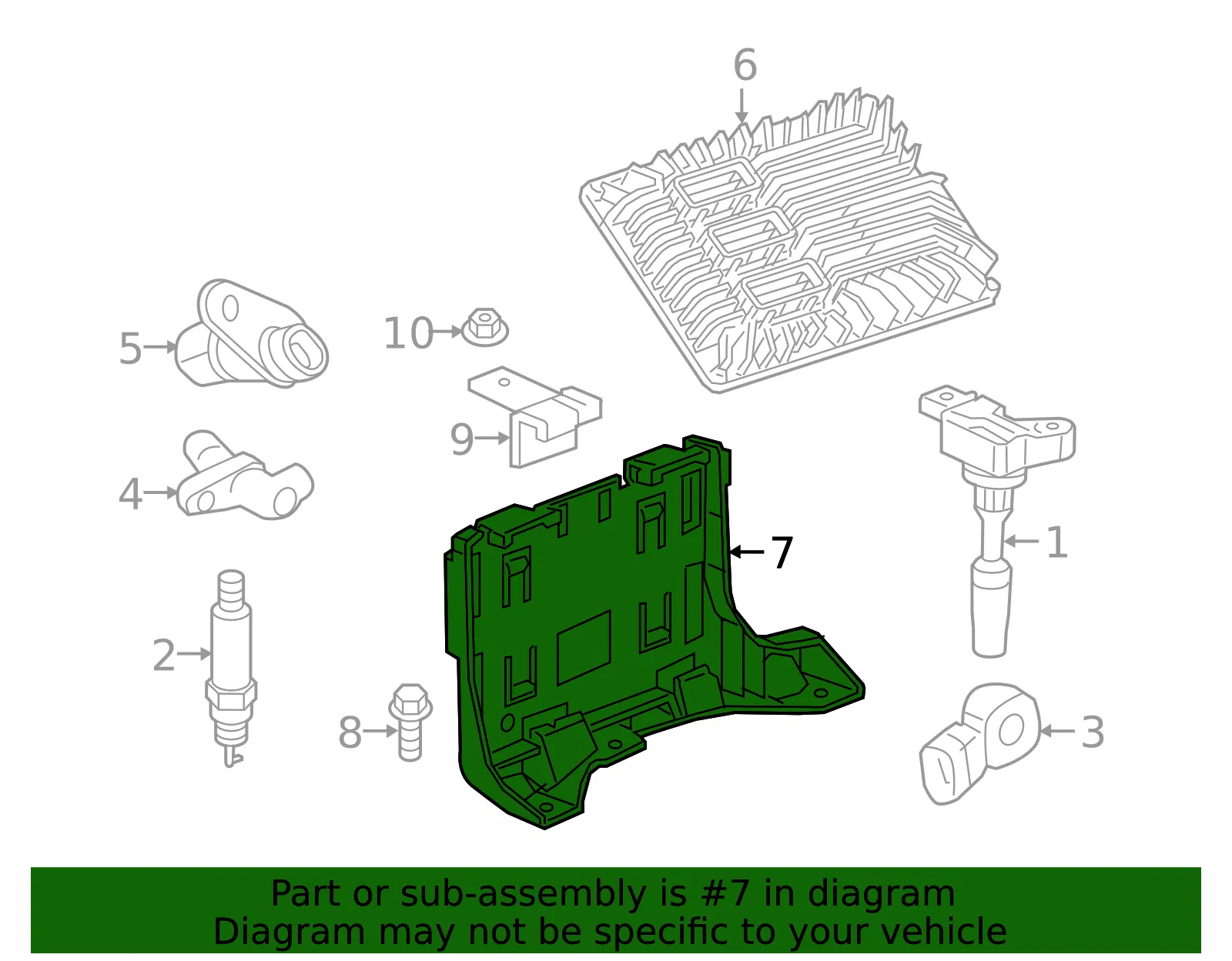 Engine Control Module Bracket - GM (23433365)