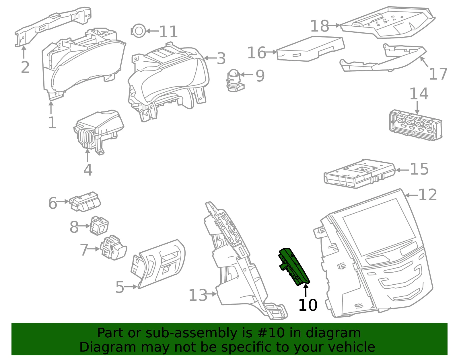 Hazard Warning Switch - GM (23459789)