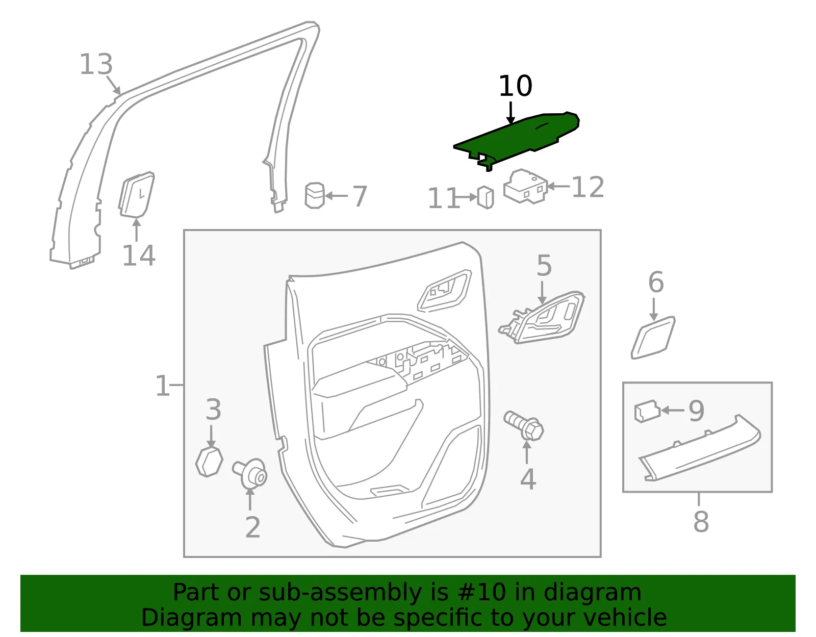 Switch Panel - Driver's Side (LH) - GM (23474335)