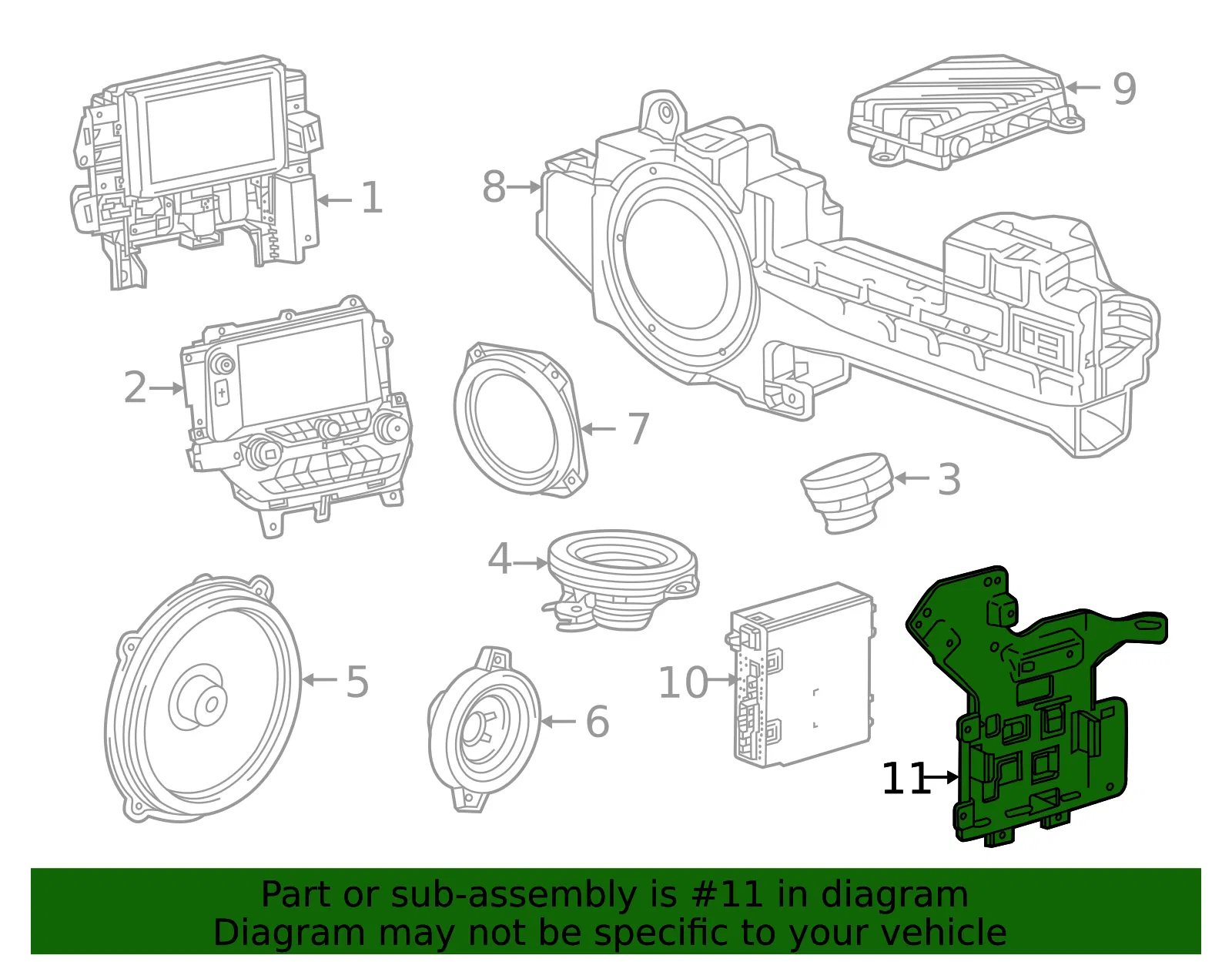 Body Control Module Bracket - GM (23485095)