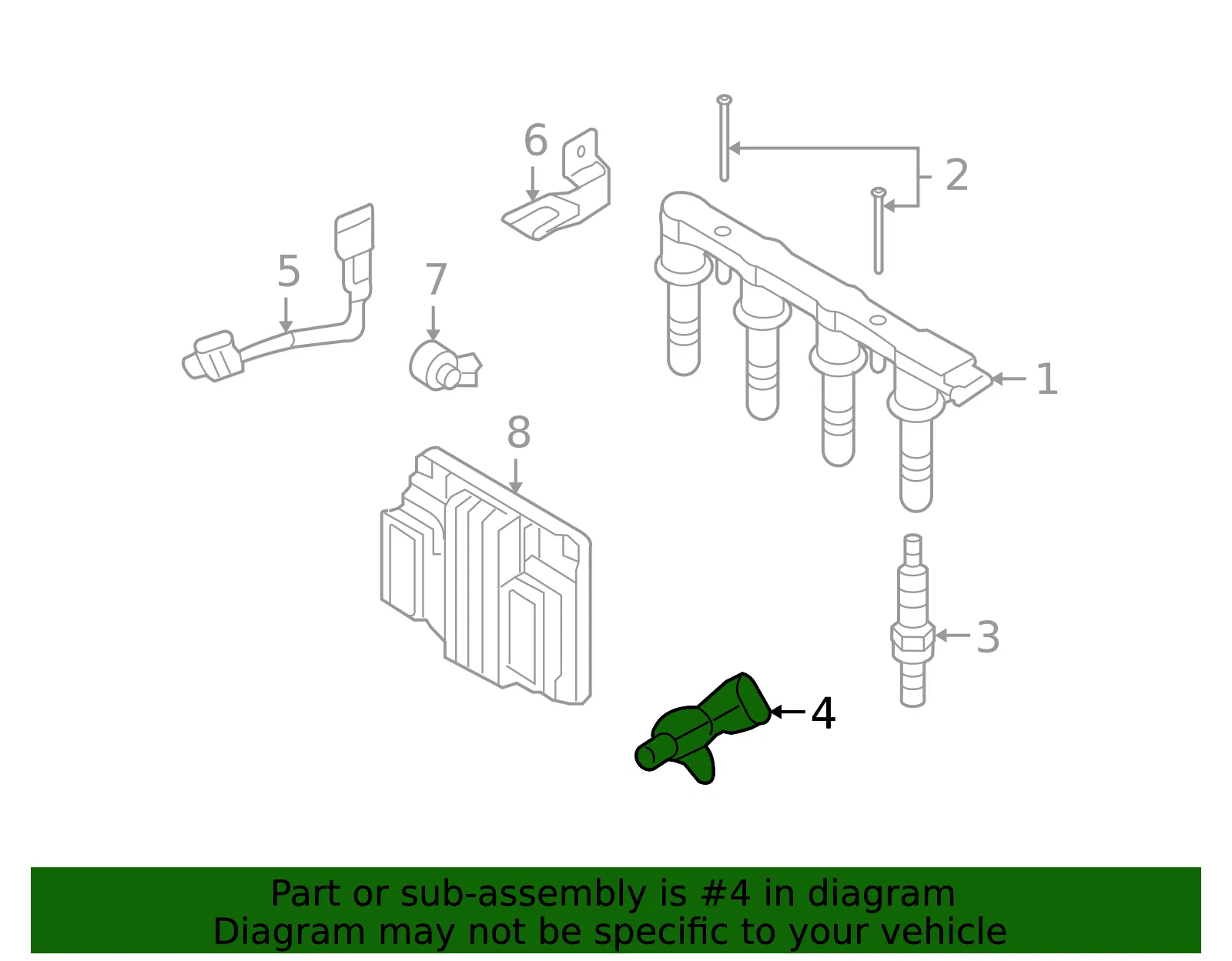 Engine Camshaft Position Sensor - GM (25195556)