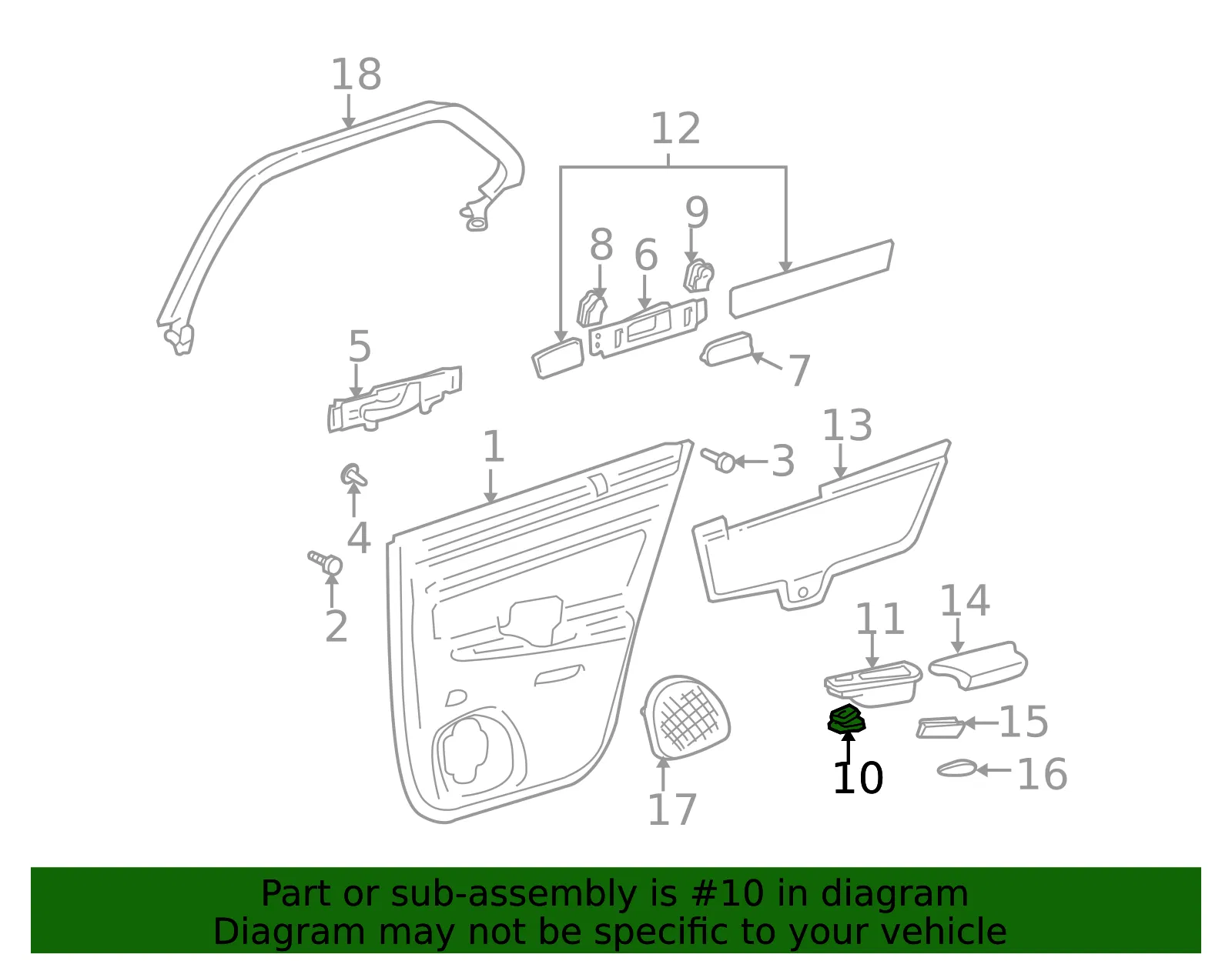 Switch Asm Si Wdo *Gray - GM (25699505)