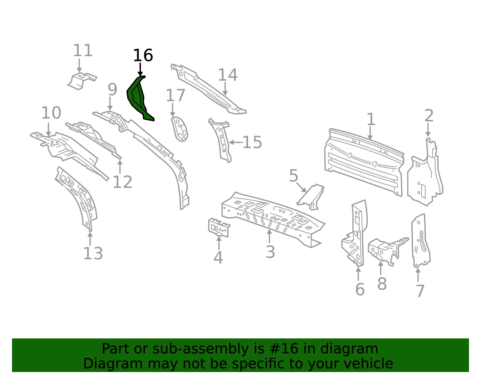 Tail Lamp Panel - GM (25800982)