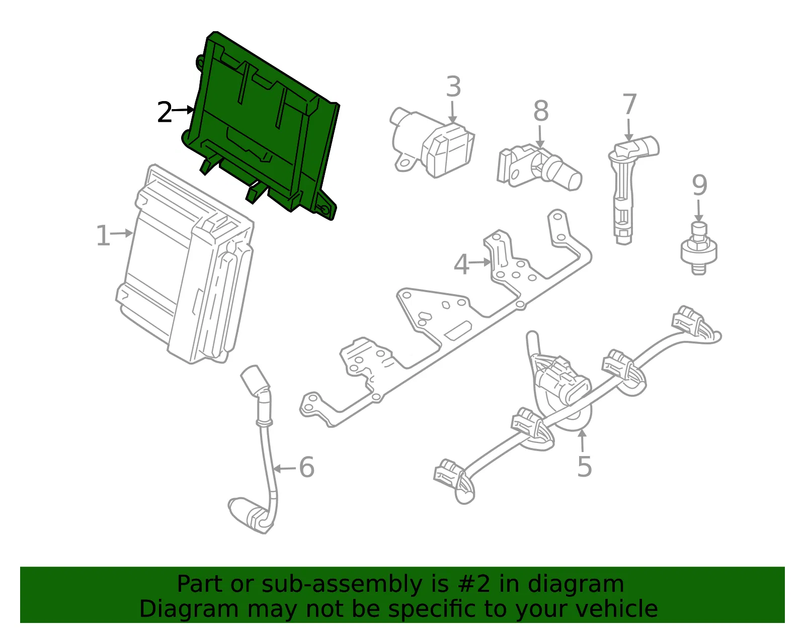 Engine Control Module Bracket - ACDelco (25840191)