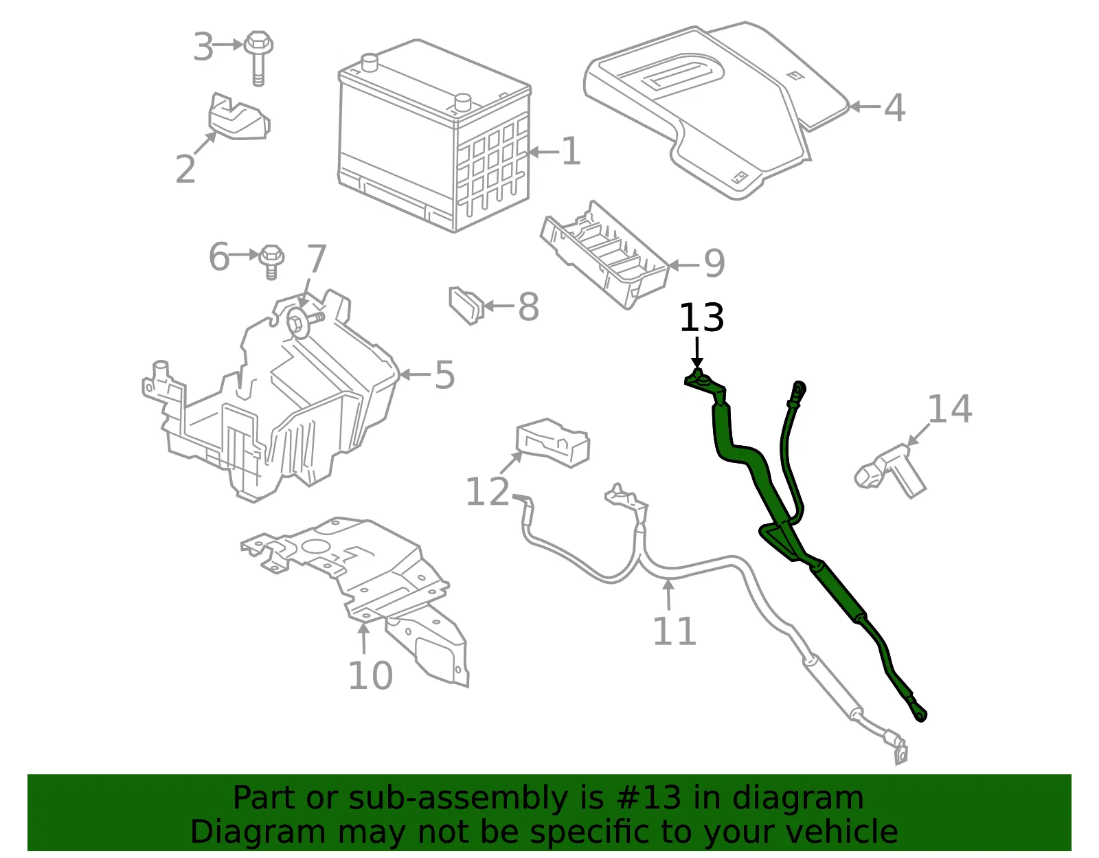 Negative Battery Cable - GM (25850292)