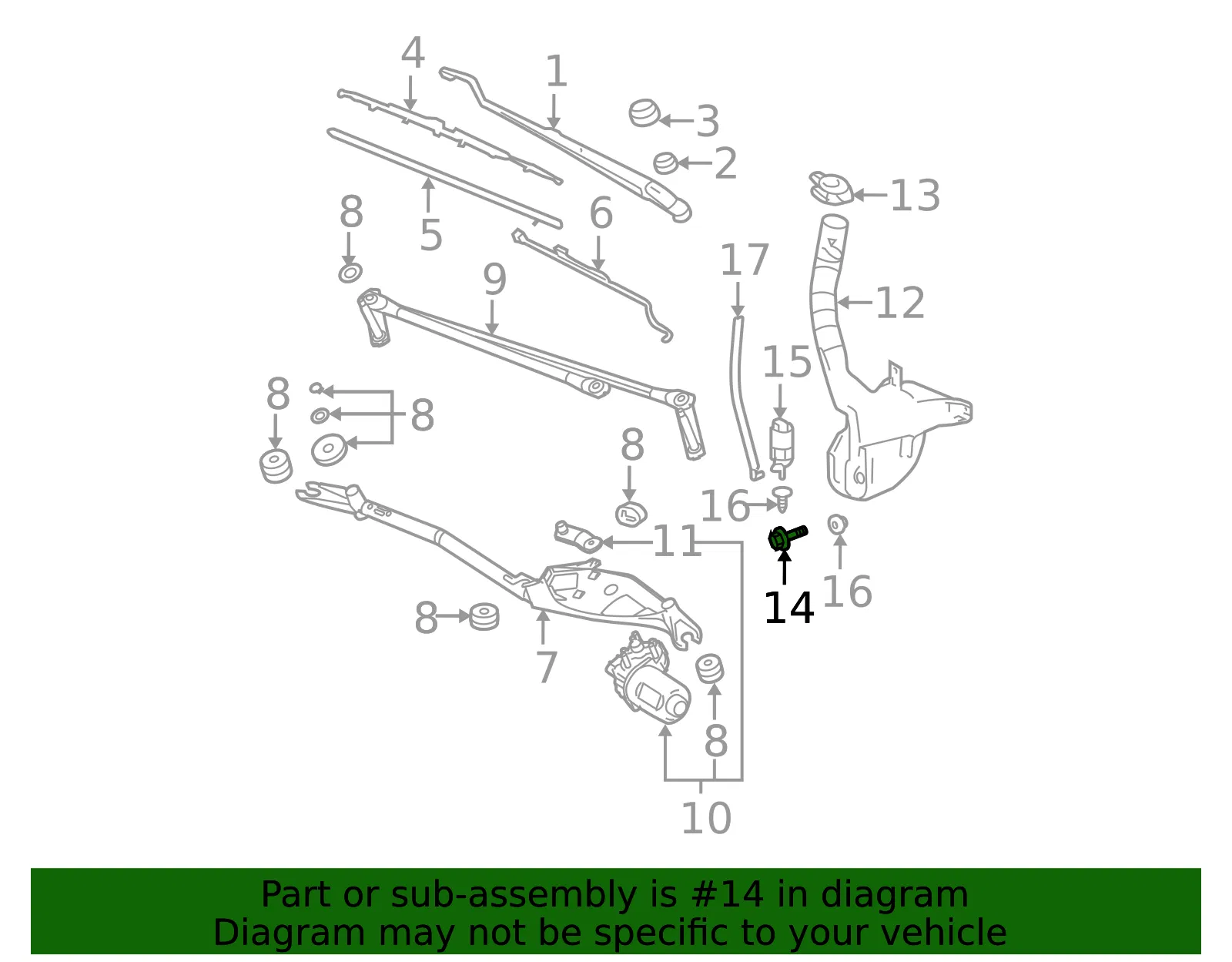 Windshield Washer Fluid Level Sensor - GM (25864383)