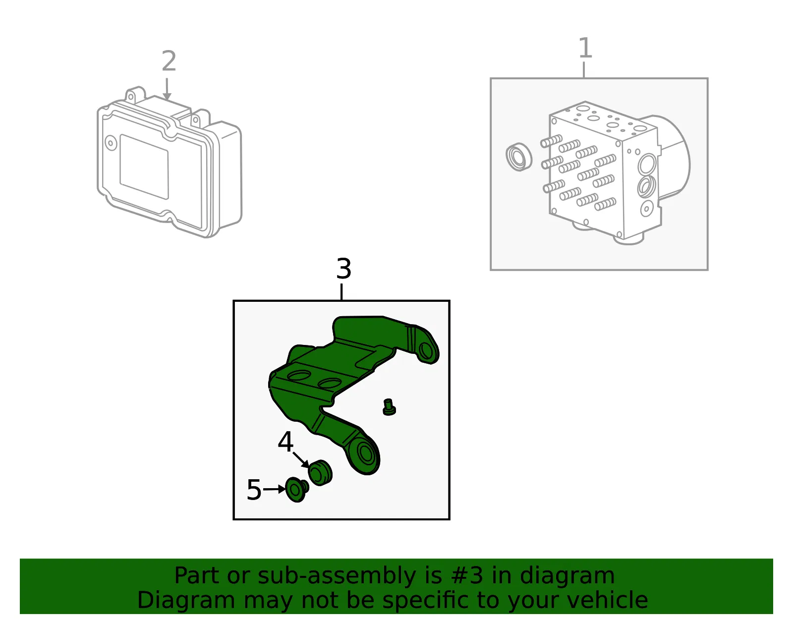 ABS Control Module Bracket - GM (25927393)