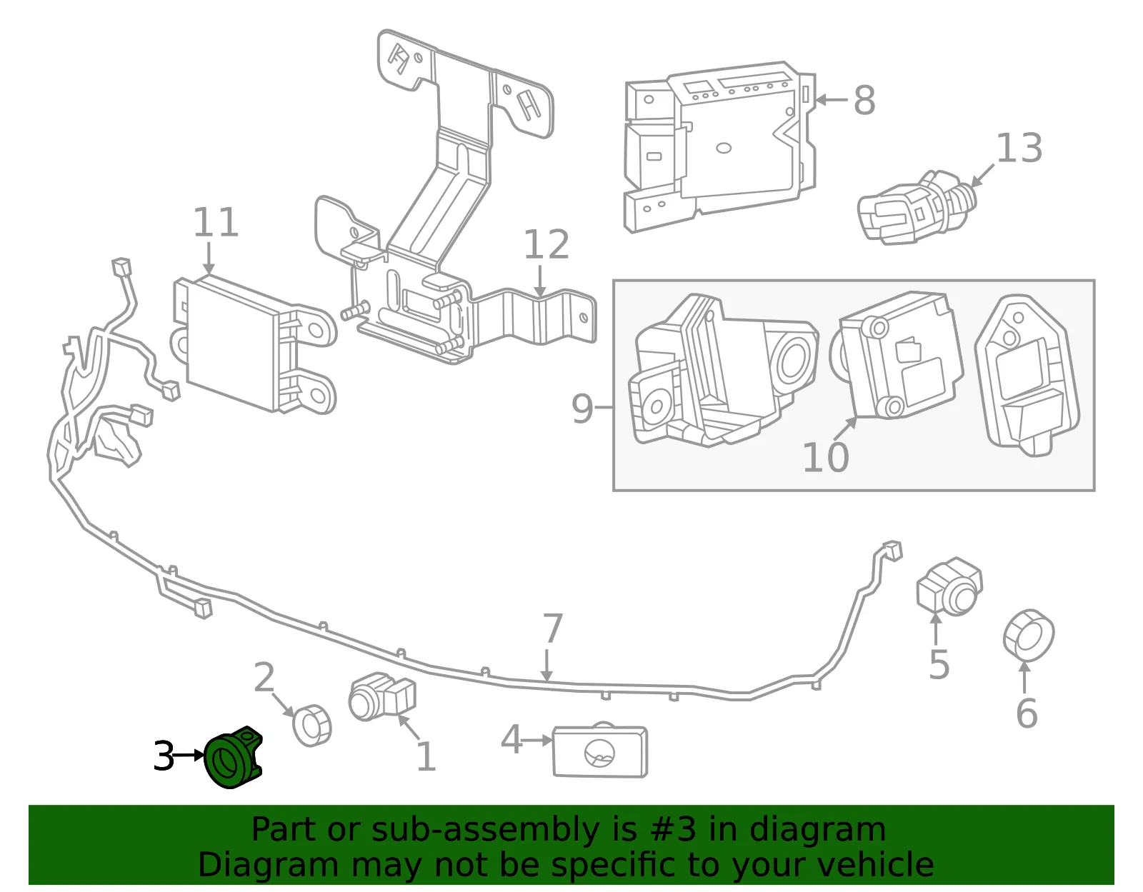 Park Sensor Bracket - GM (26347248)