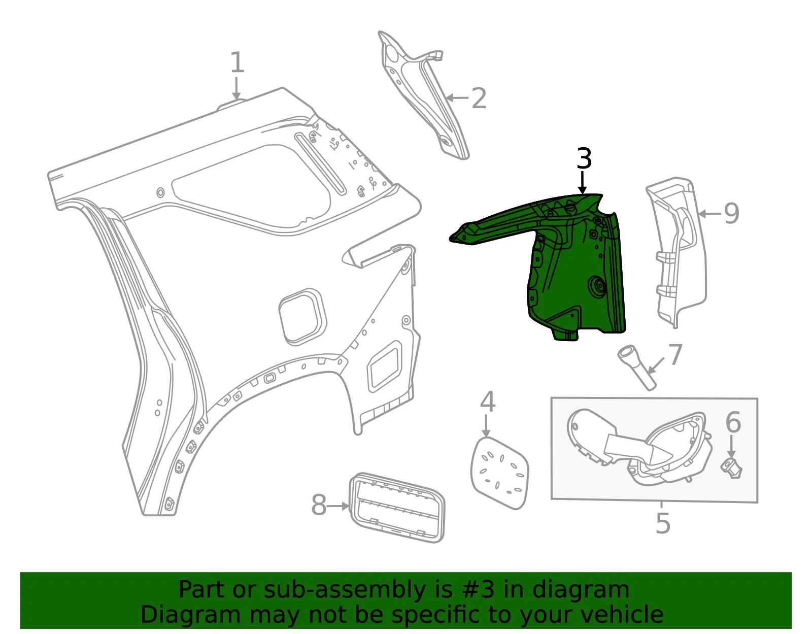 Tail Lamp Pocket - GM (26439821)
