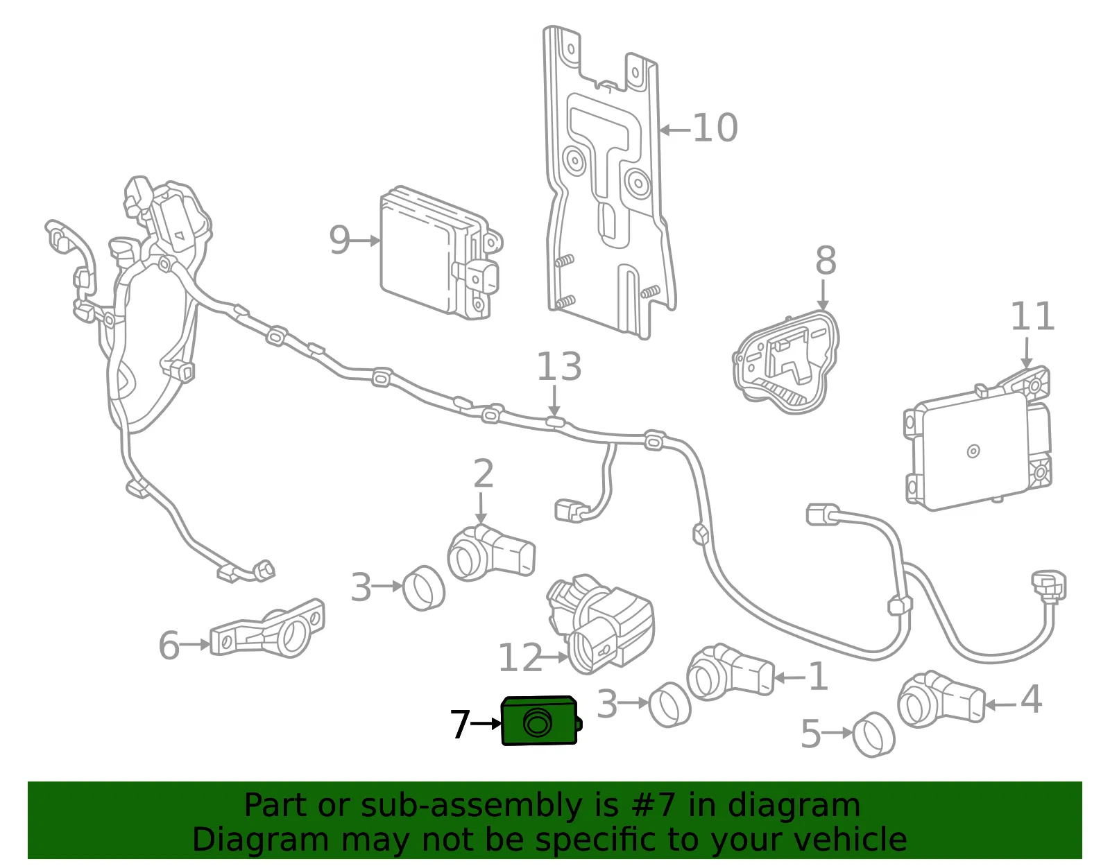 Park Sensor Retainer Bracket - GM (26508163)