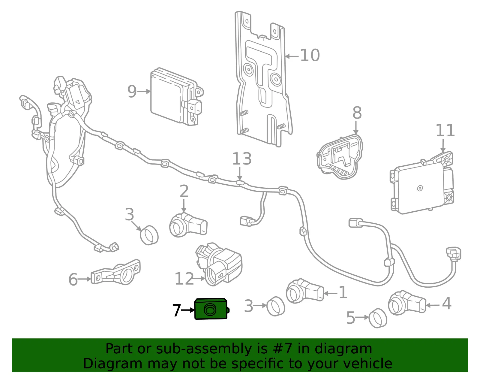 Park Sensor Retainer Bracket - GM (26527483)