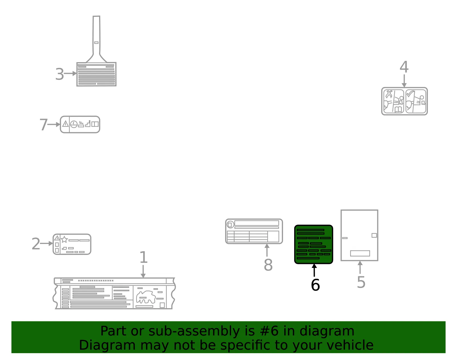 Fuse Box Label - GM (26552758)
