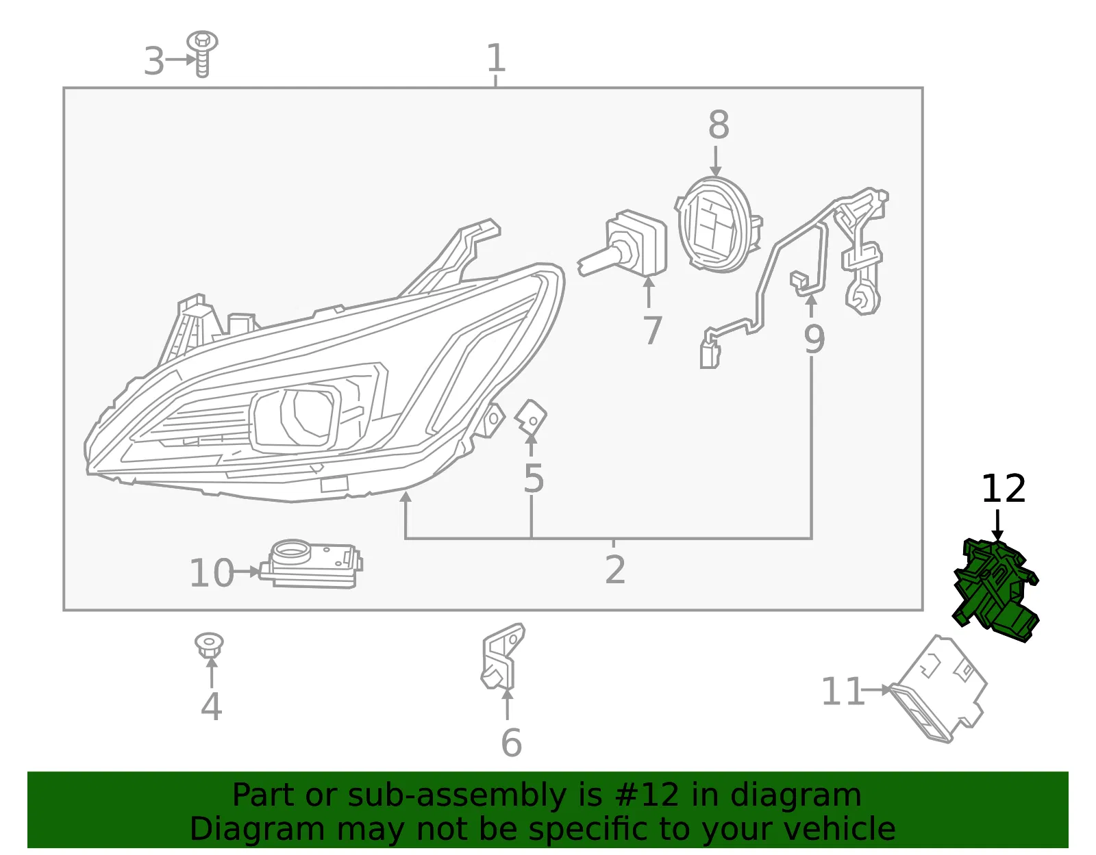 Headlamp Control Module Bracket - GM (26670774)