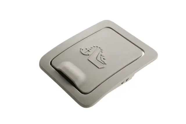 Light Titanium Child Seat Top Strap Anchor Plate Trim Cap - GM (26698120)