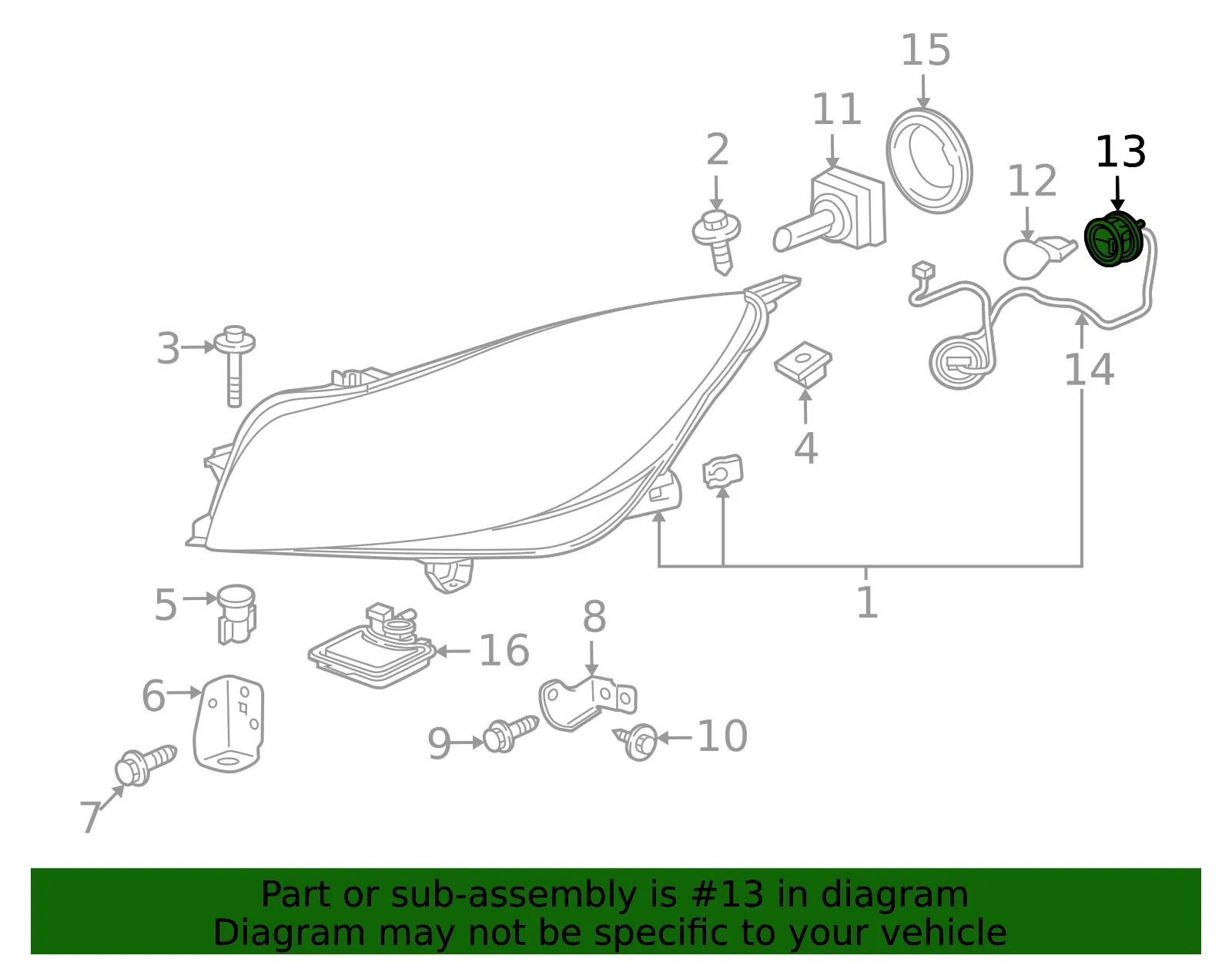 Head Light Socket - GM (39020448)