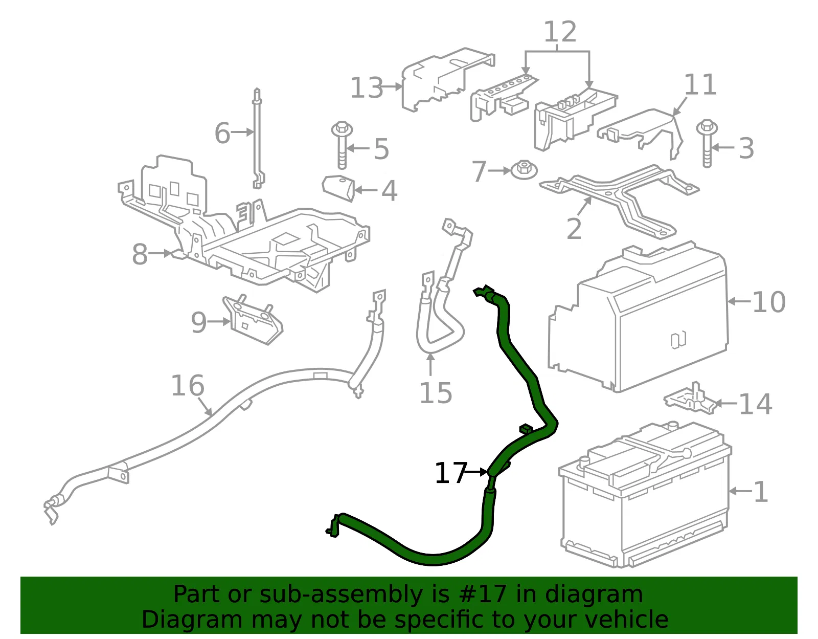 Battery Negative Cable - GM (39195686)