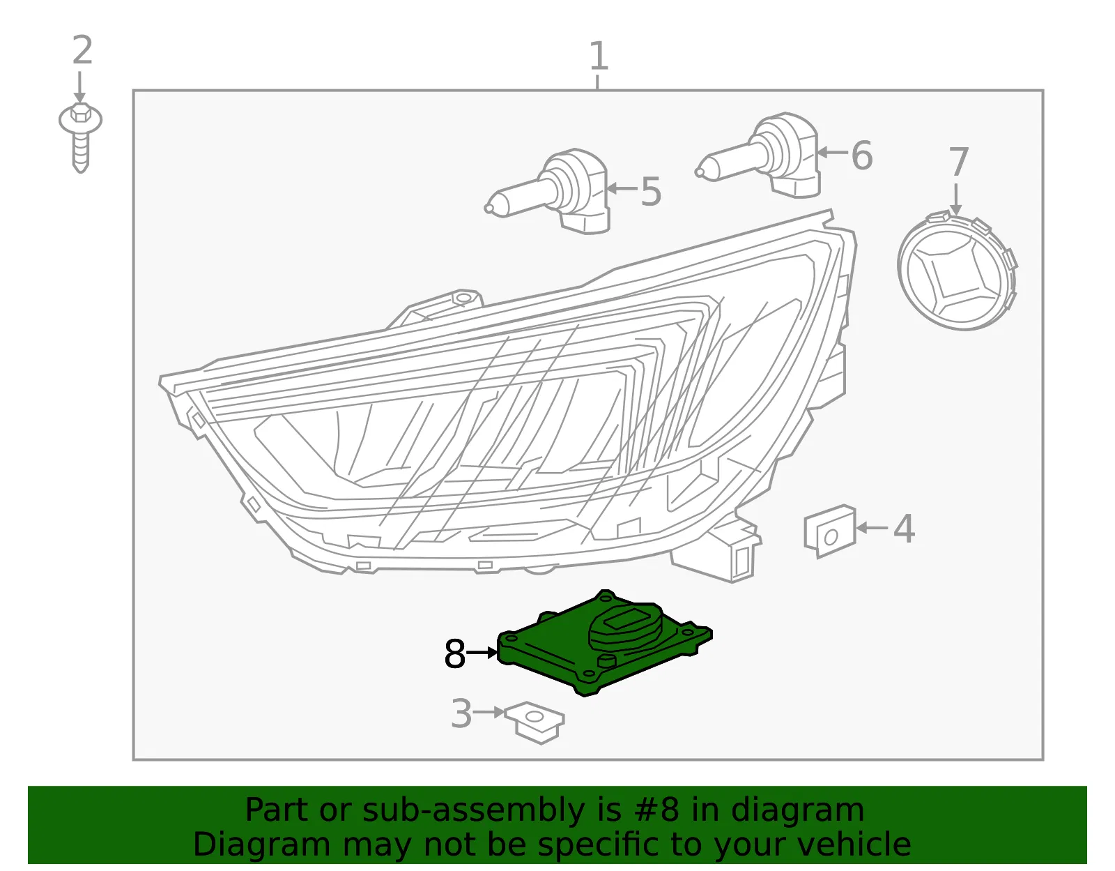 Headlamp LED Driver Module - GM (42532768)