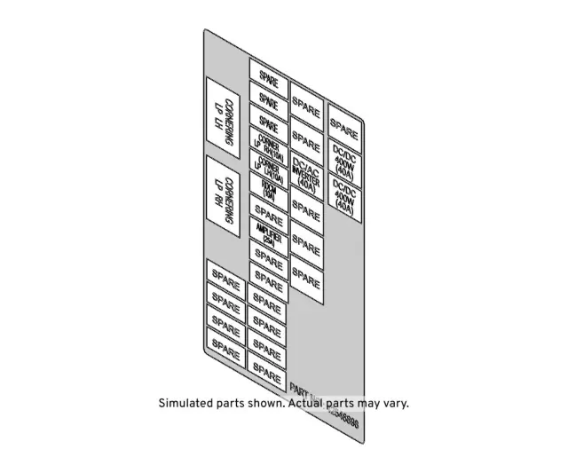 Fuse Block Label - GM (42548898)