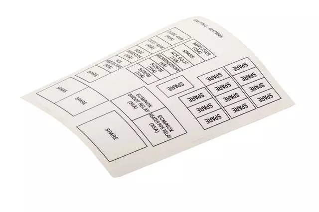Fuse Block Label - GM (42575625)