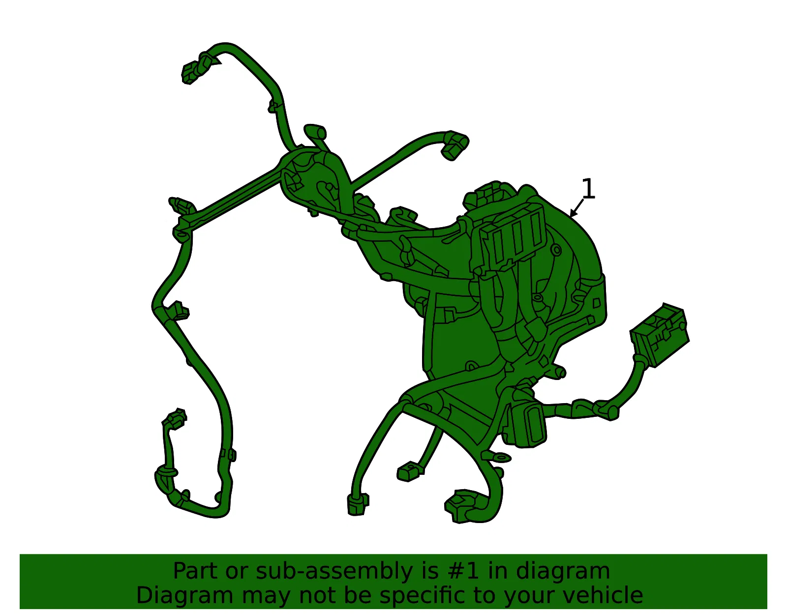 Engine Control Module and Engine Wiring Harness - GM (42643485)