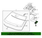 Black Windshield Sensor Mount Bracket Cover Insert - GM (42675811)
