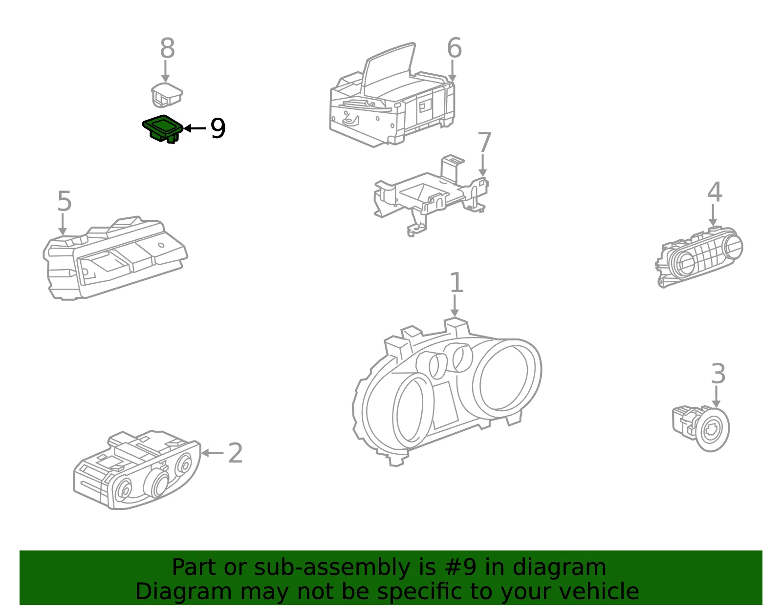 Light Sensor Bezel - GM (42730423)