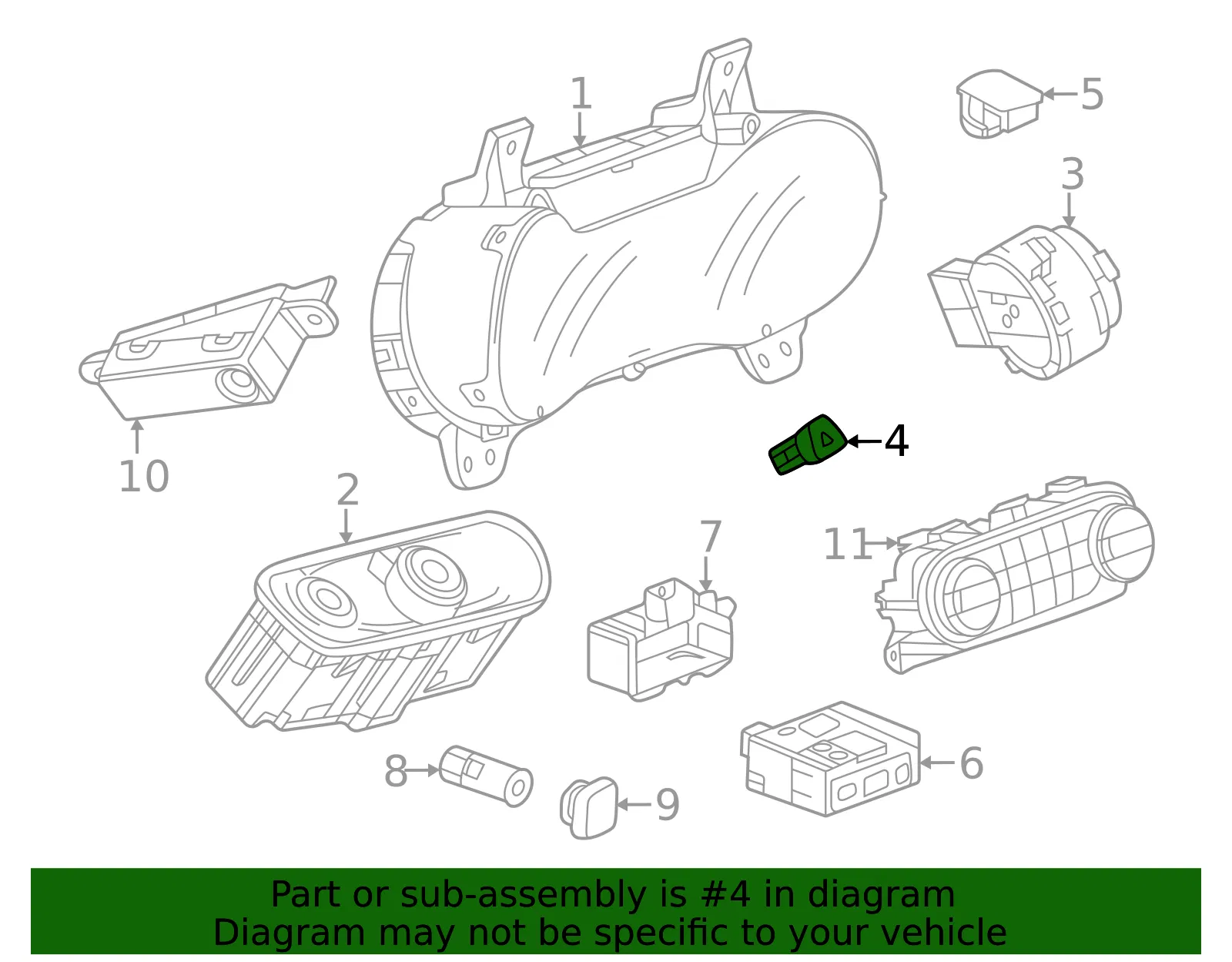Hazard Switch - GM (42756027)