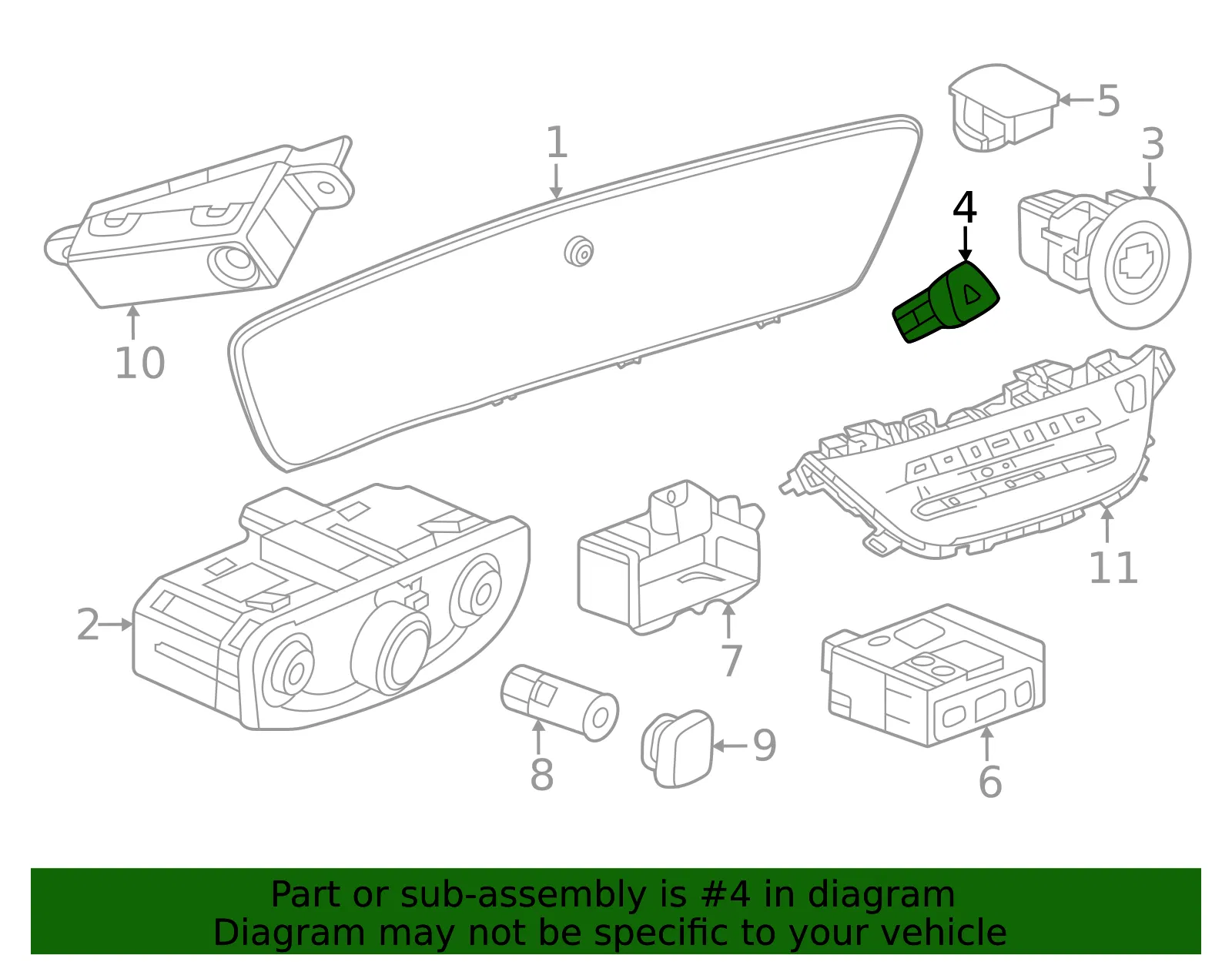 Hazard Switch - GM (42761667)